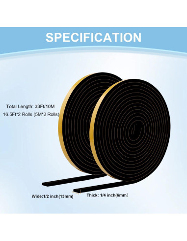 Cinta de Sellado Impermeable PackYard 10m x 1.27cm x 0.64cm