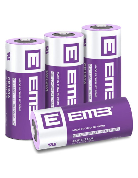 Batería de Litio EEMB CR123A 3V Paquete de 4 1700mAh