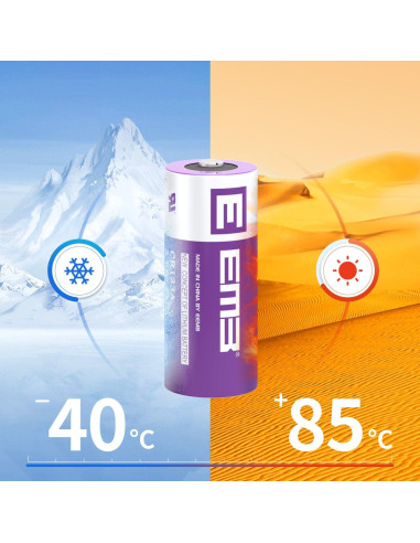 Batería de Litio EEMB CR123A 3V Paquete de 4 1700mAh