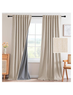 Cortinas Opacas H.VERSAILTEX 132x213 cm 2 Paneles Arena