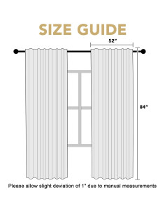 Cortinas Opacas H.VERSAILTEX 132x213 cm 2 Paneles Arena 2