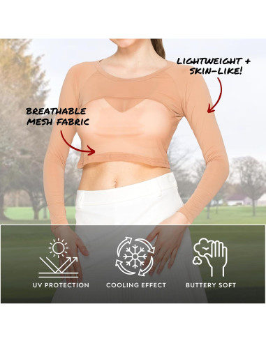 Camiseta Interior de Golf Mujer ATB-UV+ Manga Larga Piel
