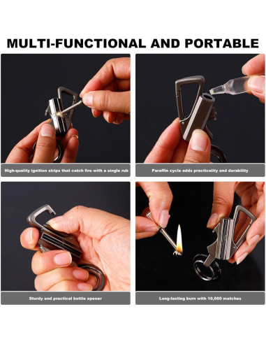 Encendedor de Llavero KoovDem Reutilizable Impermeable 4.3cm