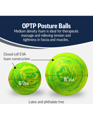 Bola de Postura OPTP 15.24 cm - Rodillo de Espuma para Masaje