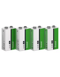 Paquete de 4 Baterías Recargables 9V NiMH 2000mWh ZHUHAI