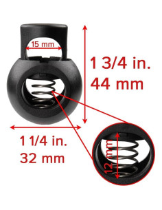 Cierres de Cuerda de Plástico Paracord Planet - 20 Unidades 1.59 cm 2