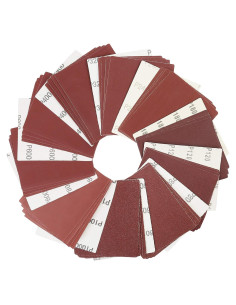Hojas de Lija LotFancy 50PCS 60-1000 Grano para Lijadora de Palma