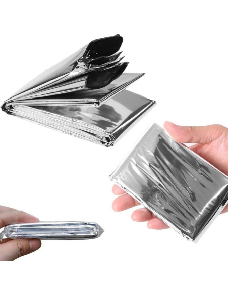 Manta de Emergencia Mylar MIXIAO - Paquete de 50 Unidades