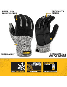 Guantes de Forro Polar DEWALT DPG751 Unisex Talla XL 2