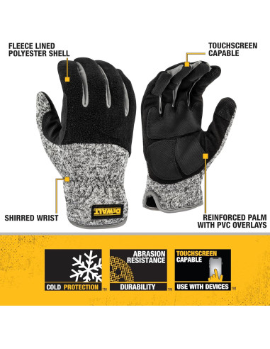 Guantes de Forro Polar DEWALT DPG751 Unisex Talla XL