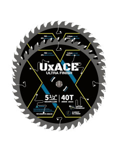 Hoja de Sierra Circular UXACE 13.97 cm 40 Dientes Carburo 2 Pcs