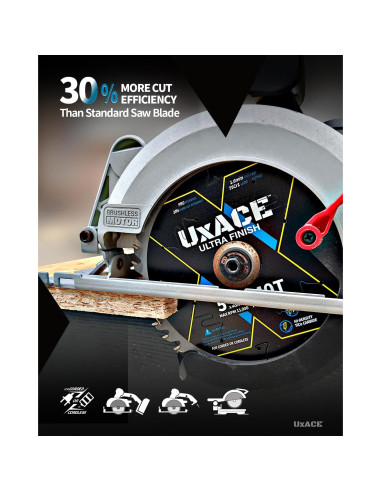 Hoja de Sierra Circular UXACE 13.97 cm 40 Dientes Carburo 2 Pcs