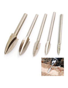 Juego de Brocas para Tallado en Madera 5 PCS HSS Tomato Palace