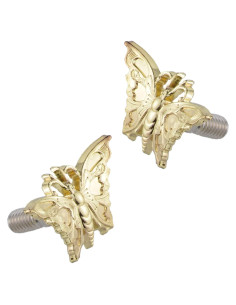 Tornillos Antirrobo para Placa de Licencia Temzzer - 2 Pcs Oro