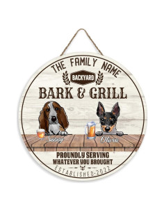 Cartel Redondo Personalizado SILYHEART 30.48 cm Jardín Bienvenida