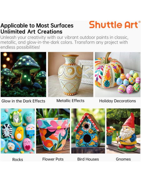 Conjunto de Pintura Acrílica Exterior Shuttle Art 25 Colores 60ml