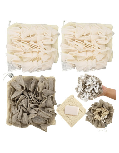 3 Piezas Soporte Jabón Lufa PKRFCJ Exfoliación Suave