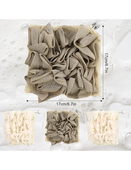 3 Piezas Soporte Jabón Lufa PKRFCJ Exfoliación Suave