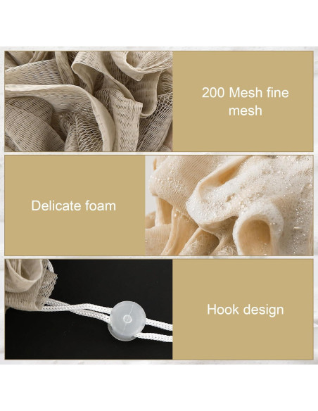 3 Piezas Soporte Jabón Lufa PKRFCJ Exfoliación Suave