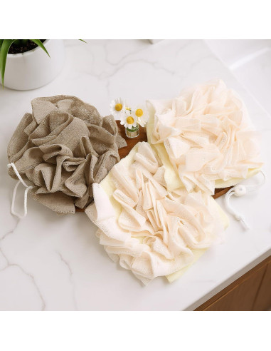 3 Piezas Soporte Jabón Lufa PKRFCJ Exfoliación Suave