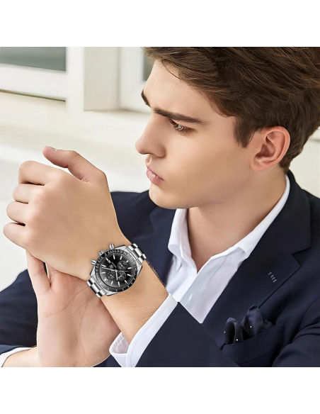 Reloj Cronógrafo de Cuarzo BENYAR BY-5140 Negro 30M Impermeable