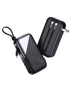 Cargador Portátil USB-C 10000mAh con Enchufe de Pared 27W