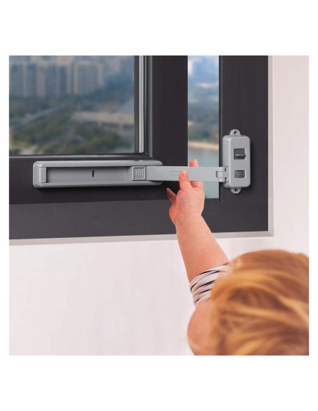 Cerradura de Ventana EUDEMON Limitador Seguridad Infantil 7cm