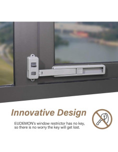 Cerradura de Ventana EUDEMON Limitador Seguridad Infantil 7cm 2