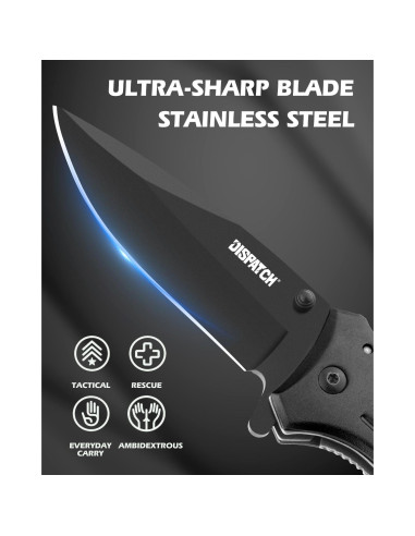 Cuchillo Plegable Dispatch con Hoja de 8.49 cm y Cortador