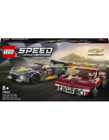 LEGO 76903 Campeones de Velocidad Chevrolet Corvette C8.R y 1969