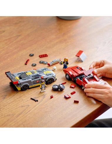 LEGO 76903 Campeones de Velocidad Chevrolet Corvette C8.R y 1969