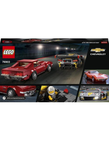 LEGO 76903 Campeones de Velocidad Chevrolet Corvette C8.R y 1969