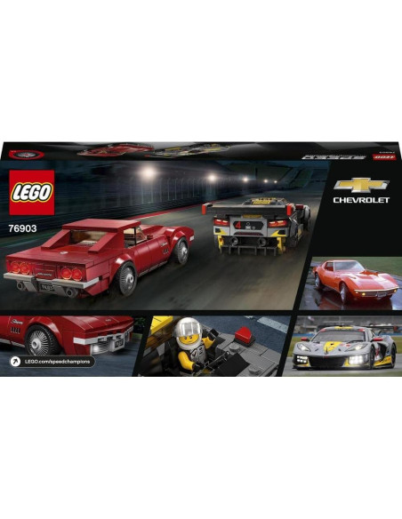 LEGO 76903 Campeones de Velocidad Chevrolet Corvette C8.R y 1969