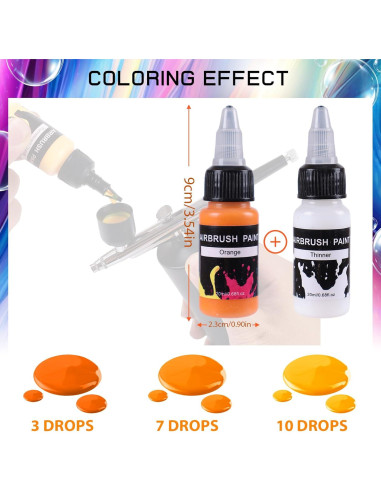 Juego de Pintura Aerográfica 24 Colores BLESTALIDO 20ml
