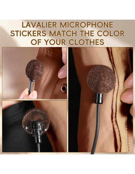 100 Círculos Adhesivos Suaves para Micrófonos Lavalier - 25mm