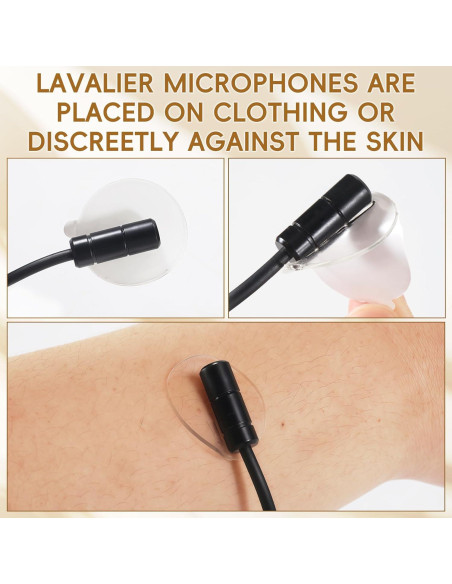 100 Círculos Adhesivos Suaves para Micrófonos Lavalier - 25mm