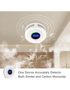 Detector de Humo y Monóxido de Carbono Kesymo 10 Años 2