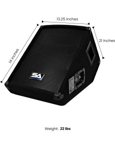 Monitor de Piso Estilo Wedge Seismic Audio SA-10M 10" 200W 2