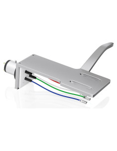 Cabezal de Phono Universal Monosaudio Aluminio Plata con Cables