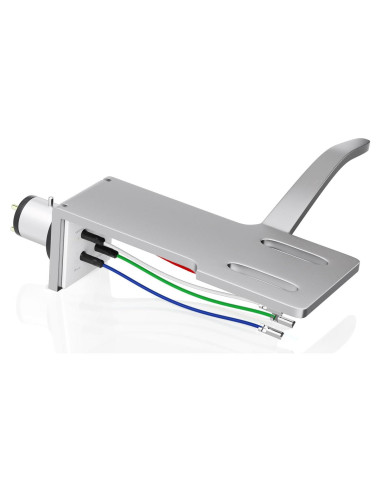 Cabezal de Phono Universal Monosaudio Aluminio Plata con Cables