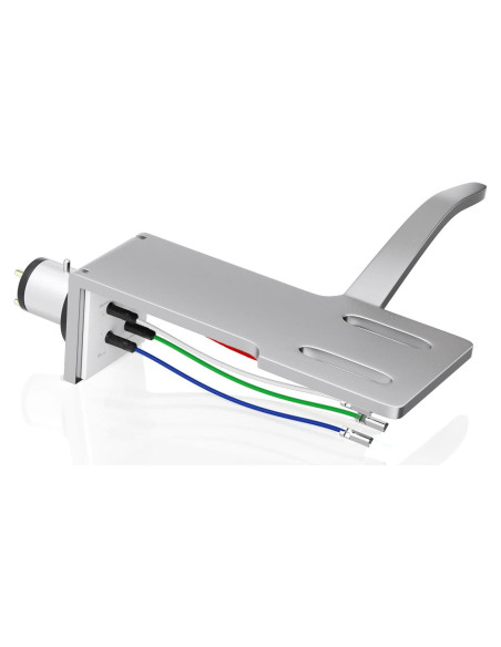 Cabezal de Phono Universal Monosaudio Aluminio Plata con Cables