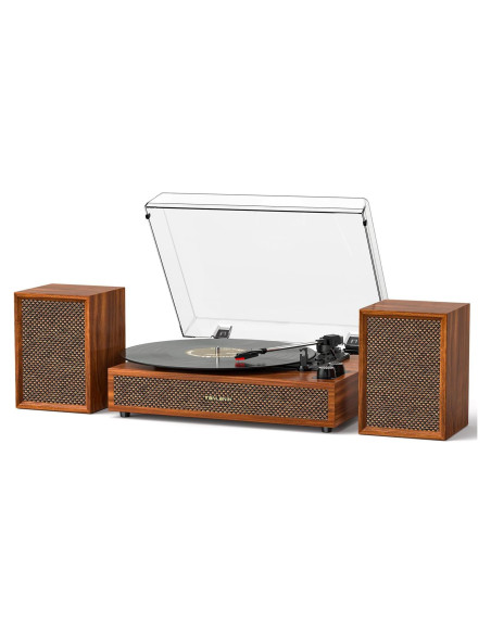 Reproductor de Vinilo TANLANIN SON1-TE-2028BR con Altavoces Externos
