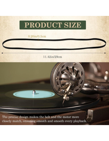 Correa de Repuesto para Tocadiscos UPIQNG AT-PL50/AT-LP60 - Goma