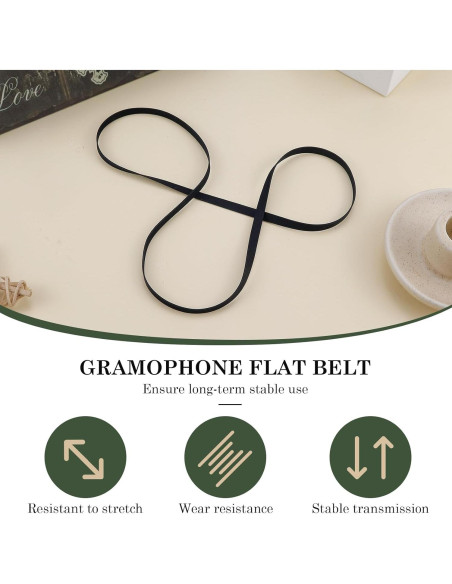 Correa de Repuesto para Tocadiscos UPIQNG AT-PL50/AT-LP60 - Goma