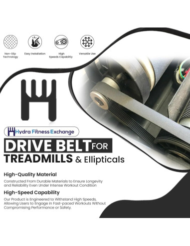 Correa de Polea Flexonic Hydra Fitness 154.94 cm 8 Costillas