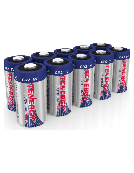 Batería de Litio CR2 3V Tenergy No Recargable Paquete de 10