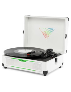 Reproductor de Discos Victrola Journey Glow - Bluetooth, RGB, Blanco