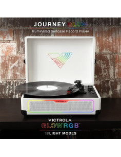 Reproductor de Discos Victrola Journey Glow - Bluetooth, RGB, Blanco 2