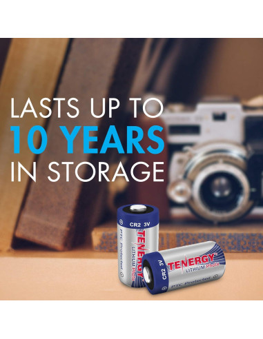 Batería de Litio CR2 3V Tenergy No Recargable Paquete de 10