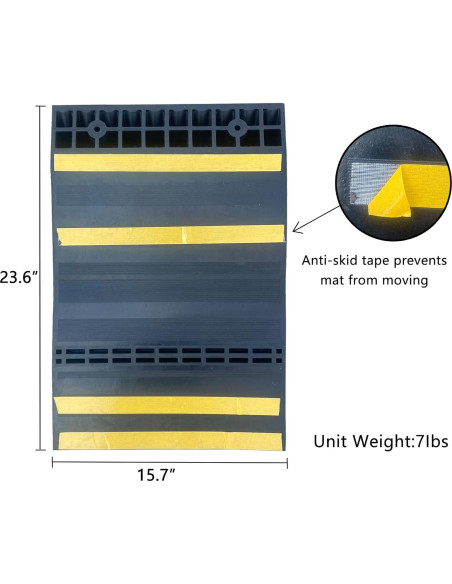 Alfombrilla de Guía de Estacionamiento F COME 60x40cm Antideslizante